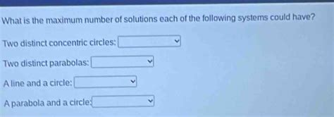 tinysatan|What is the maximum number of solutions each of the following。